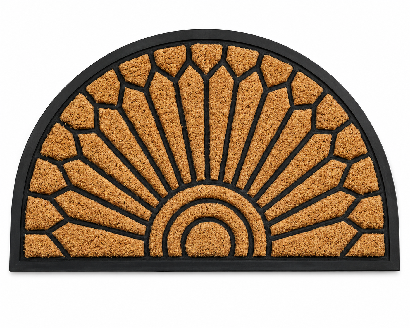 TRITEX Half Moon Coir Doormat – Durable, Anti-Slip & Dirt Trapping Entry Mat, Scroll Design