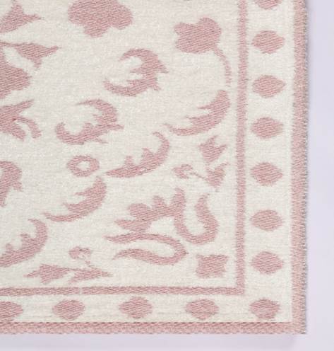 Machine Washable Floral Area Rug 24x40 Inch | Soft Chenille Cotton Rug