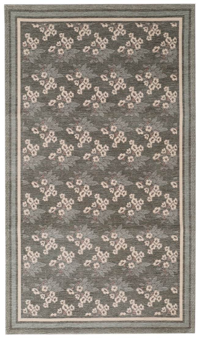 Grey Floral Table Runner 28x48 Inch | Poly Viscose Cotton | 1600 GSM Decorative Dining Table Runner