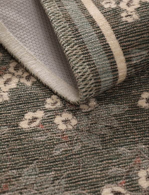 Grey Floral Table Runner 28x48 Inch | Poly Viscose Cotton | 1600 GSM Decorative Dining Table Runner