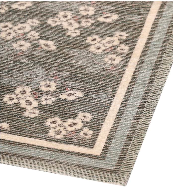 Grey Floral Table Runner 28x48 Inch | Poly Viscose Cotton | 1600 GSM Decorative Dining Table Runner
