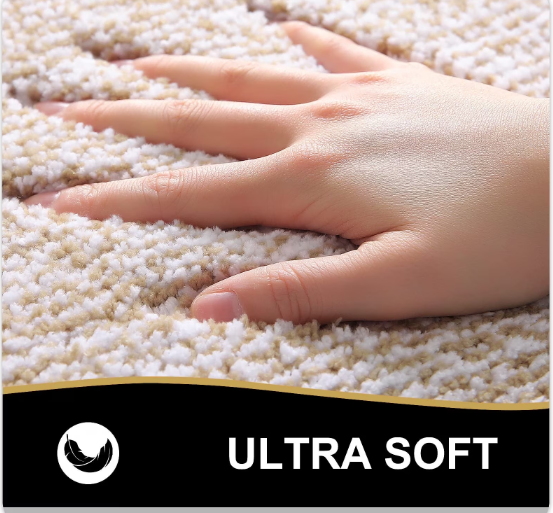 Tritex 20x30 Mousse Microfiber Bath Rug | Soft & Non-Slip Absorbent Bath Mat