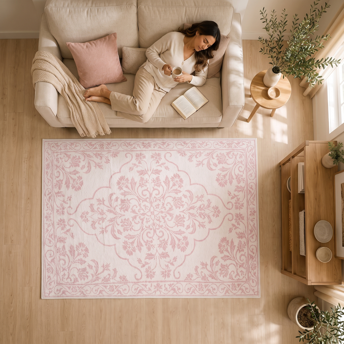 Machine Washable Poly Chenille Cotton Rug 24 x 40 Inch | 1600 GSM Soft Floor Mat