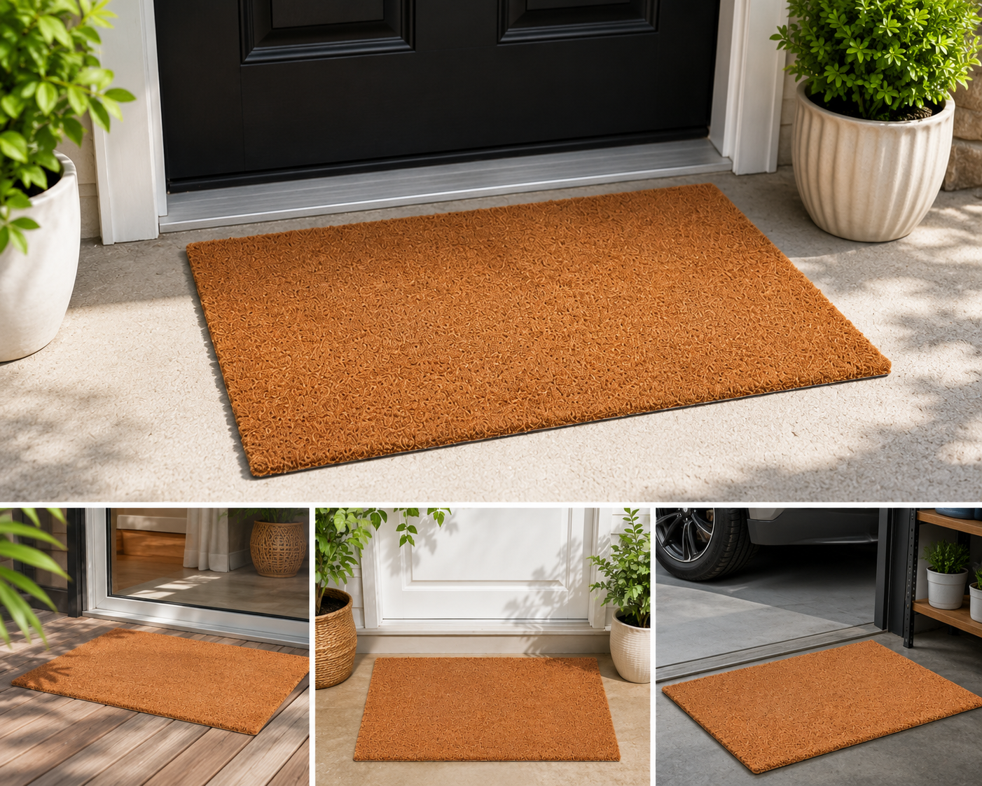 TRITEX Coir Doormat Indoor & Outdoor – Durable, Anti-Slip & Dirt Trapping Entrance Mat, Natural Brown