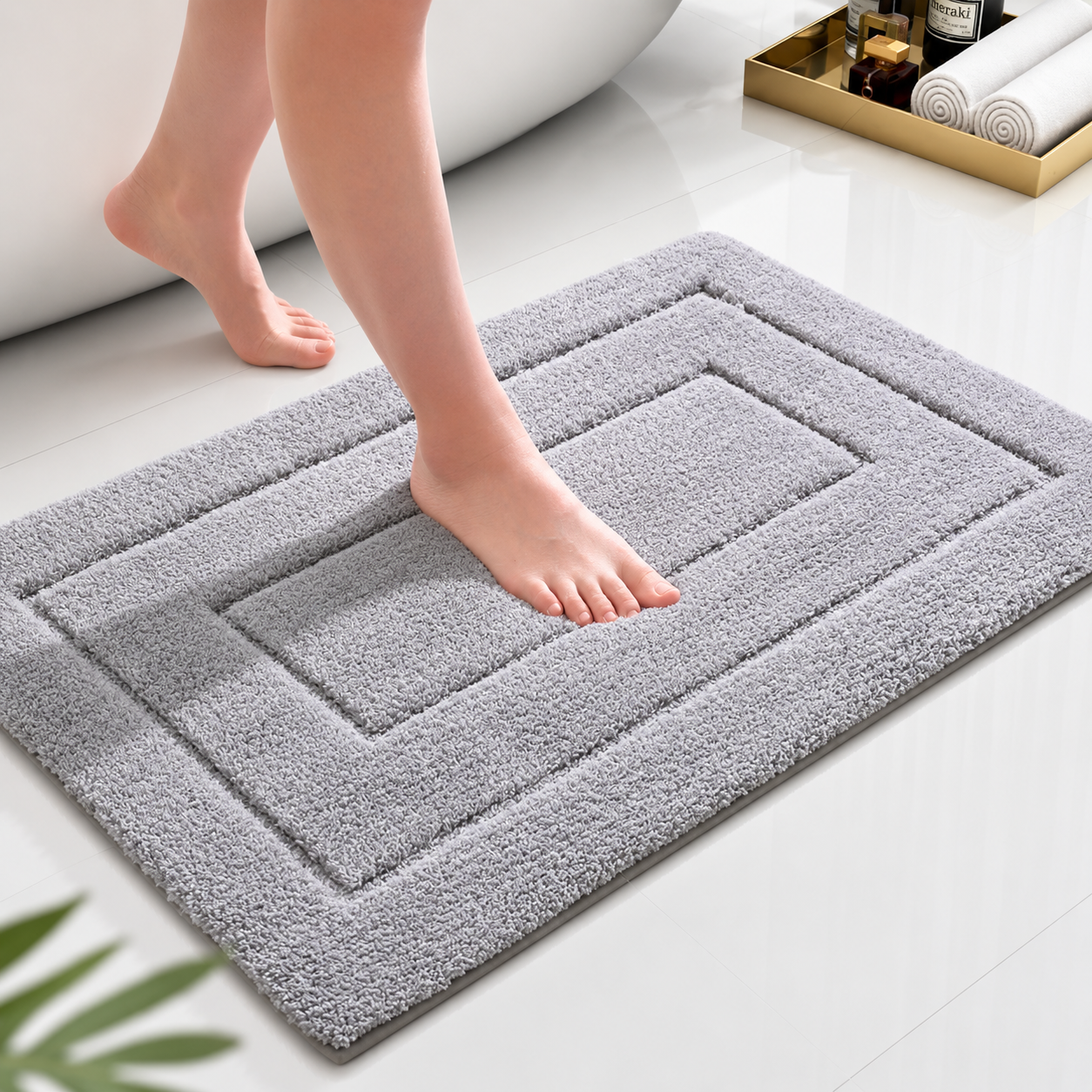 Tritex Microfiber Bath Rug | Soft & Non-Slip Absorbent Bathroom Mat