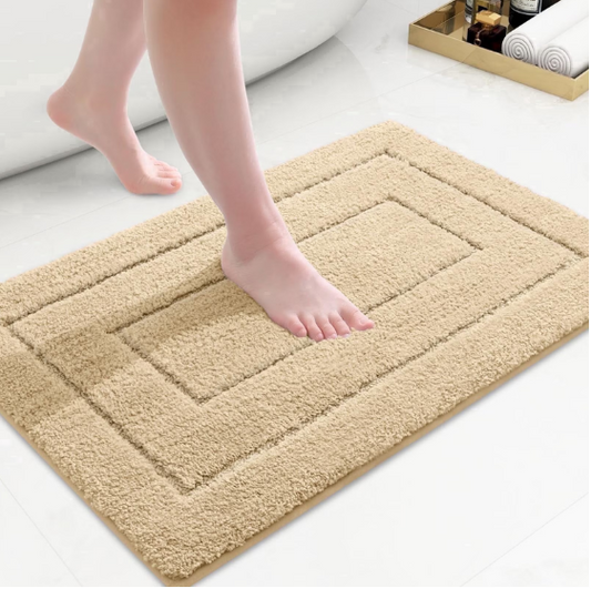 Tritex 16x24 Mousse Microfiber Bathroom Rug | Soft Non-Slip Absorbent Bath Mat