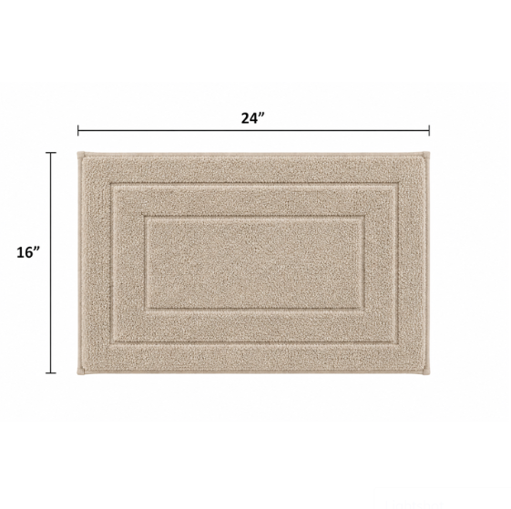 Tritex 16x24 Mousse Microfiber Bathroom Rug | Soft Non-Slip Absorbent Bath Mat