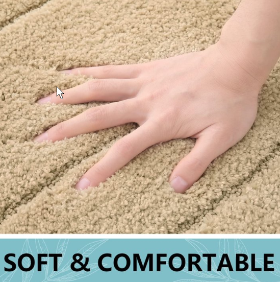 Tritex 16x24 Mousse Microfiber Bathroom Rug | Soft Non-Slip Absorbent Bath Mat