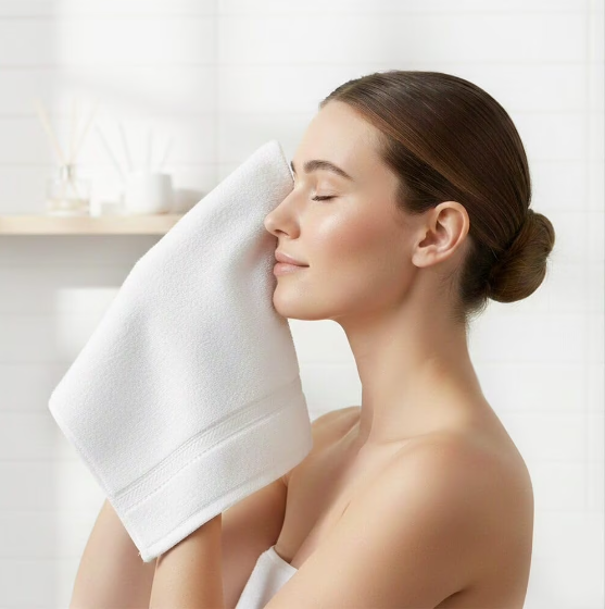 TRITEX 8 Piece Cotton Towel Set – Soft, Absorbent & Quick Dry Luxury Bathroom Towels, White
