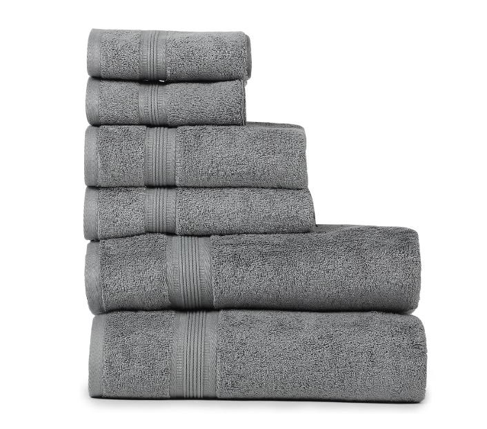 Tritex Luxury 6-Piece Cotton Towel Set 600 GSM Grey – Ultra Soft, Quick Dry & Highly Absorbent Bathroom Towels (Copy)
